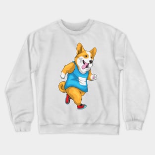 Corgi Runner Running Sports Crewneck Sweatshirt